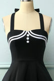 Black 50s Rockabilly Pin Up Dress