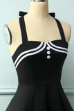 Black 50s Rockabilly Pin Up Dress