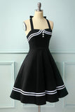 Black 50s Rockabilly Pin Up Dress