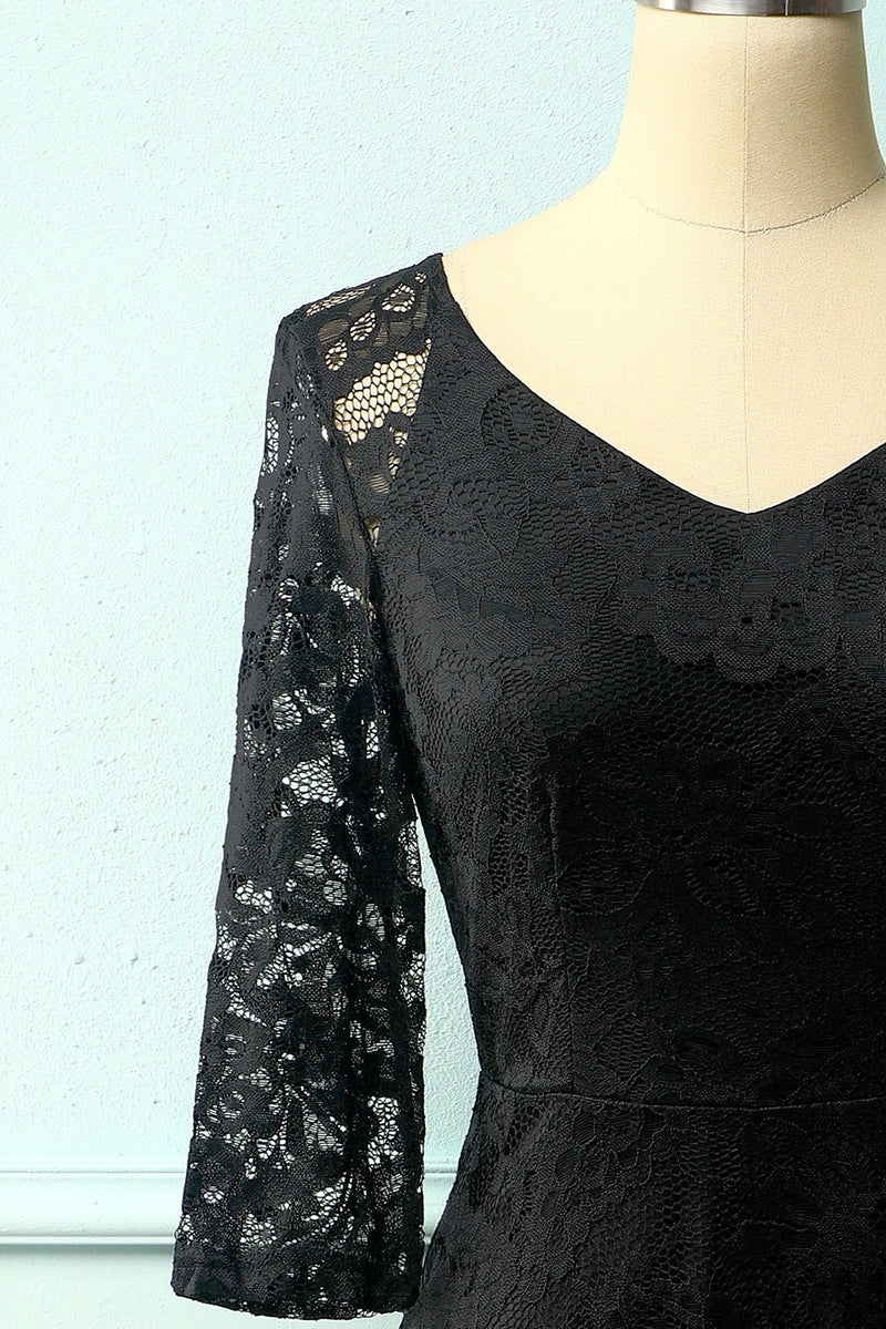 Load image into Gallery viewer, Black Lace Midi