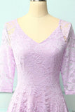 Lavender Midi Lace Dress