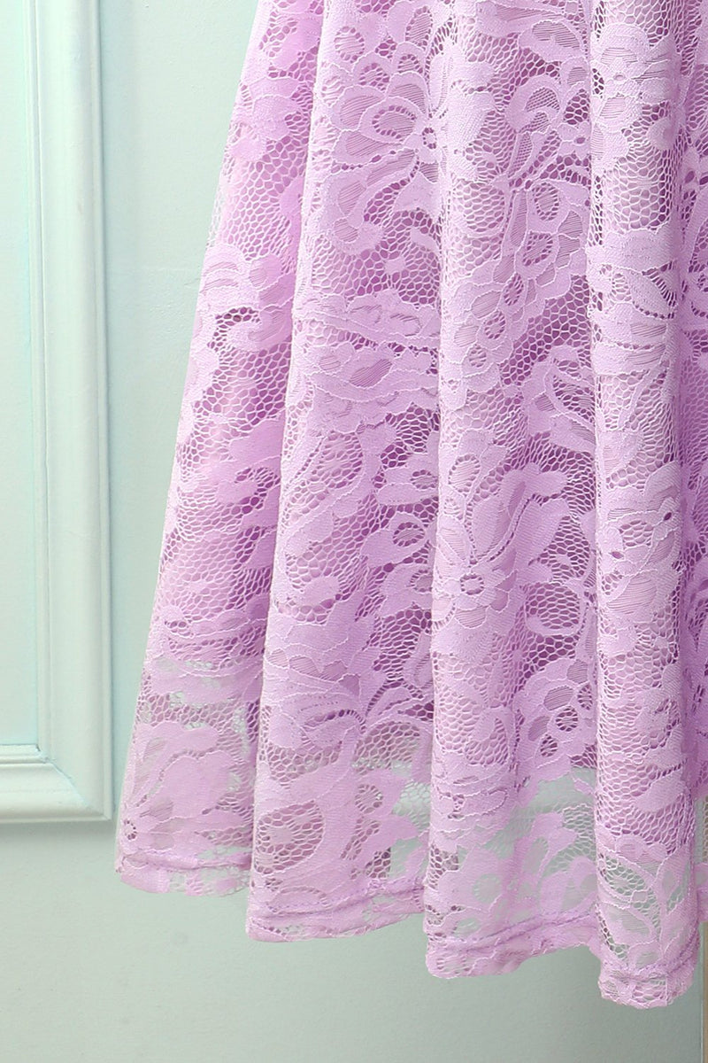 Load image into Gallery viewer, Lavender Midi Lace Dress