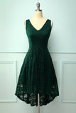 Green Lace Asymmetrical Dress