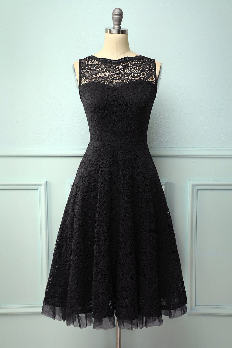Load image into Gallery viewer, Lace Black Formal Dress