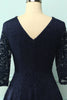 Load image into Gallery viewer, Navy 3/4 Sleeves Formal Dress