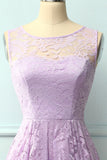 Asymmetrical Lavender Lace Dress