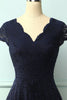 Load image into Gallery viewer, Navy V Neck Midi Lace