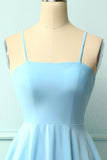 Blue Open Back Cocktail Dress