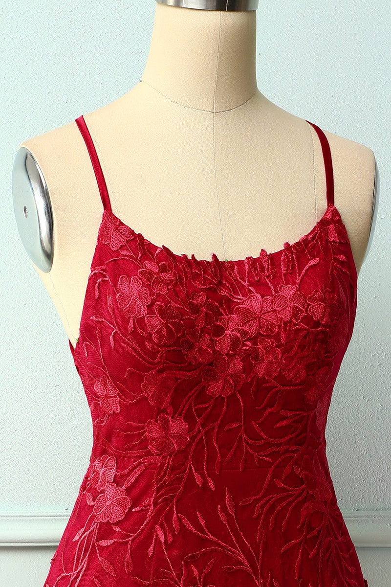 Load image into Gallery viewer, Spaghetti Straps Red Bodycon Dress