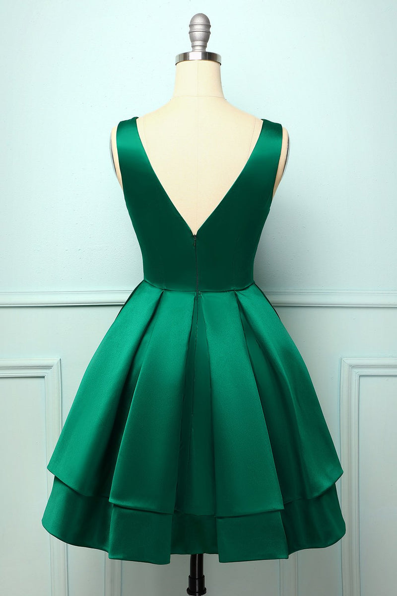 Load image into Gallery viewer, Satin Green Ball Dress