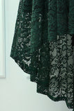 Dark Green High Low Lace Dress