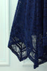 Load image into Gallery viewer, Asymmetrical Navy V Neck Lace Dress