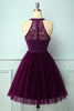 Load image into Gallery viewer, Purple Halter Lace Dress