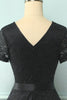 Load image into Gallery viewer, Black Short Sleeves Lace Dress