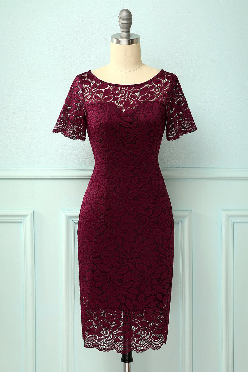 Load image into Gallery viewer, Burgundy Bodycon Dress
