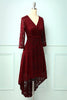 Load image into Gallery viewer, Burgundy High Low Lace