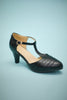 Load image into Gallery viewer, Black Leather Pointy Heels