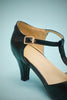 Load image into Gallery viewer, Black Leather Pointy Heels