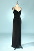 Load image into Gallery viewer, Black Velvet Evening Party Dress