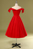 Load image into Gallery viewer, Red Off the Shoulder Party Dress