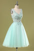 Load image into Gallery viewer, Mint Green Short Prom Dress With Appliques