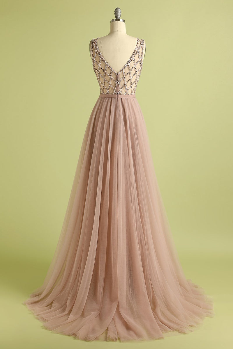 Load image into Gallery viewer, Tulle Beading Prom Dress