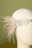 1920s Feather Beaded Flapper Headband