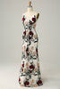 Load image into Gallery viewer, Mermaid Spaghetti Straps Flower Printed Long Prom Dress