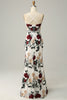 Load image into Gallery viewer, Mermaid Spaghetti Straps Flower Printed Long Prom Dress
