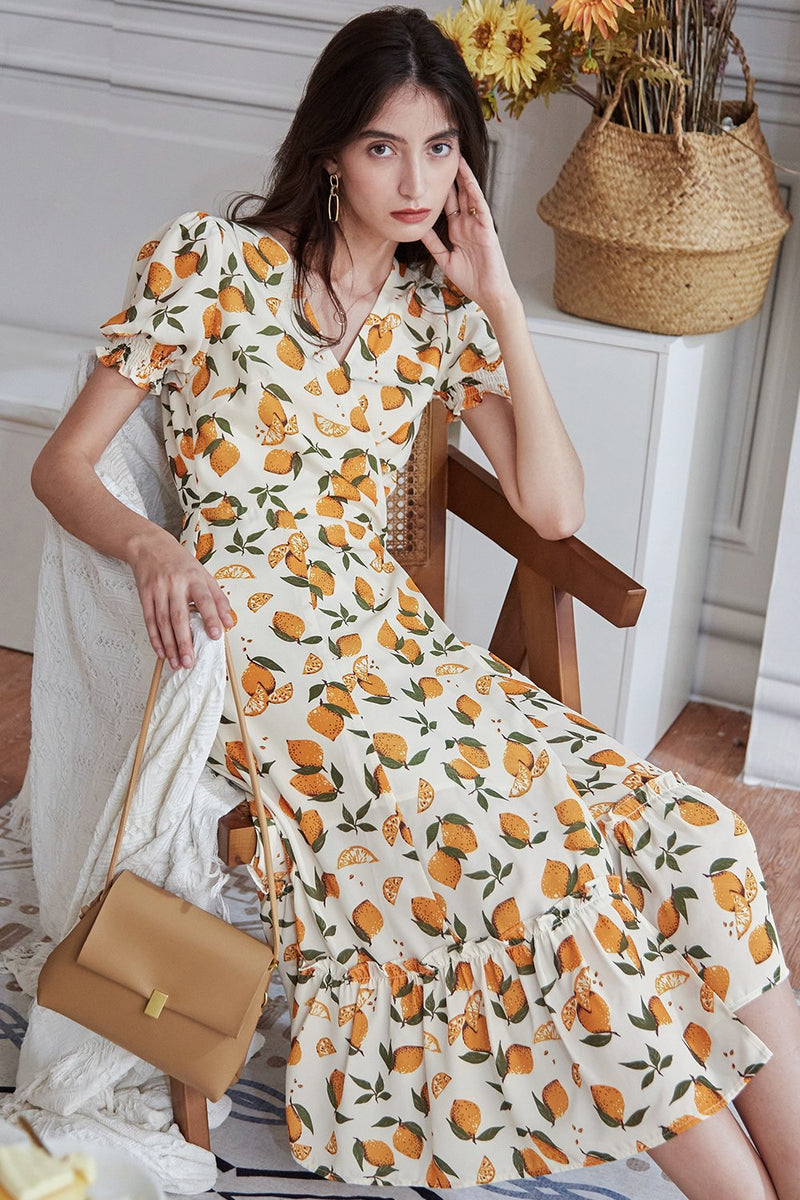 Load image into Gallery viewer, Fruit Printed Summer Dress