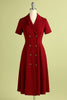 Load image into Gallery viewer, Burgundy Vintage Dress