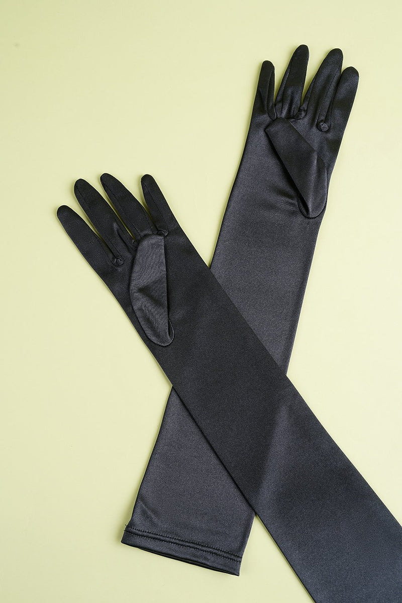 Load image into Gallery viewer, Black 1920s Party Gloves