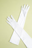 White 1920s Party Gloves