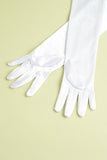 White 1920s Party Gloves