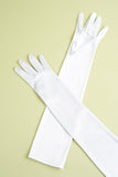 White 1920s Party Gloves