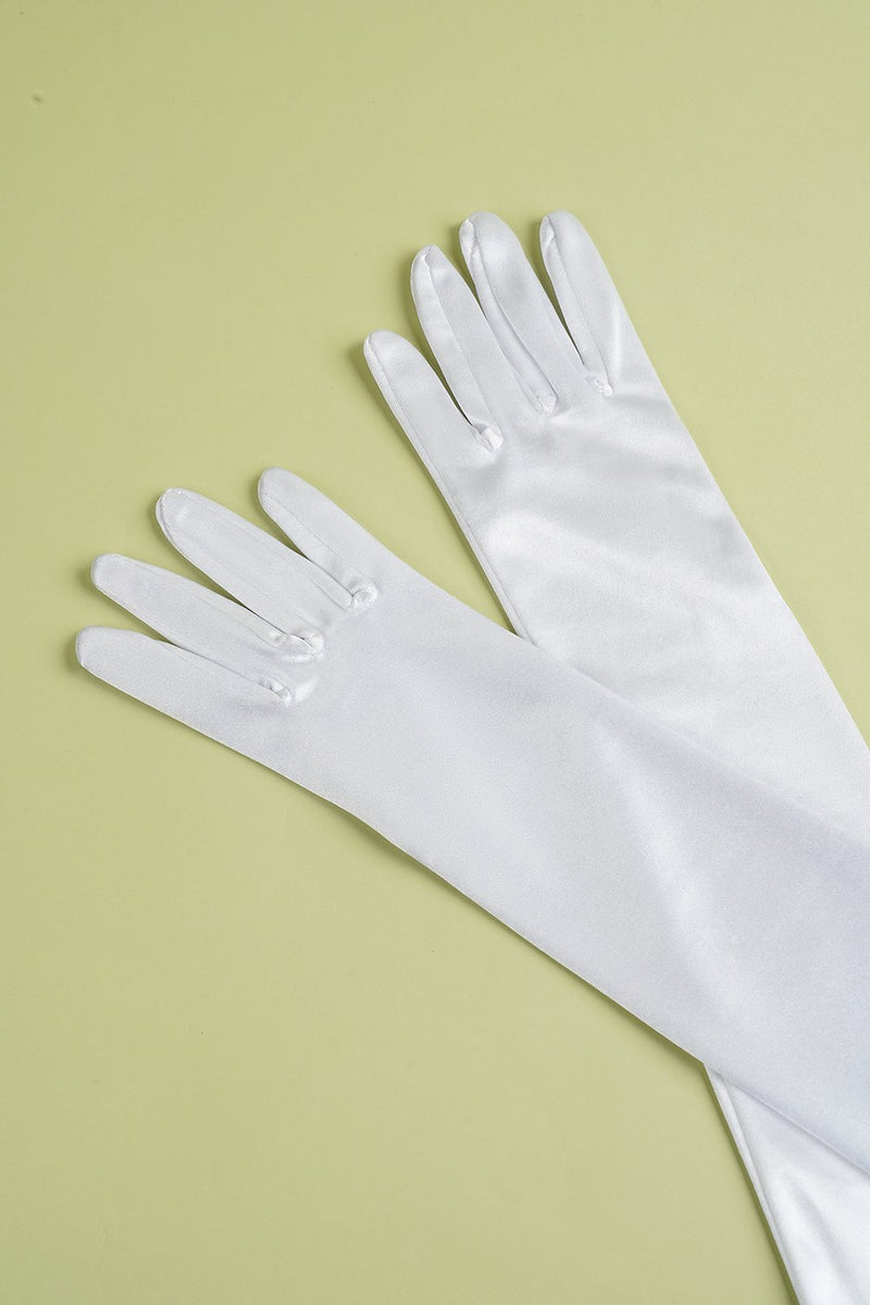 Load image into Gallery viewer, White 1920s Party Lengthen Gloves