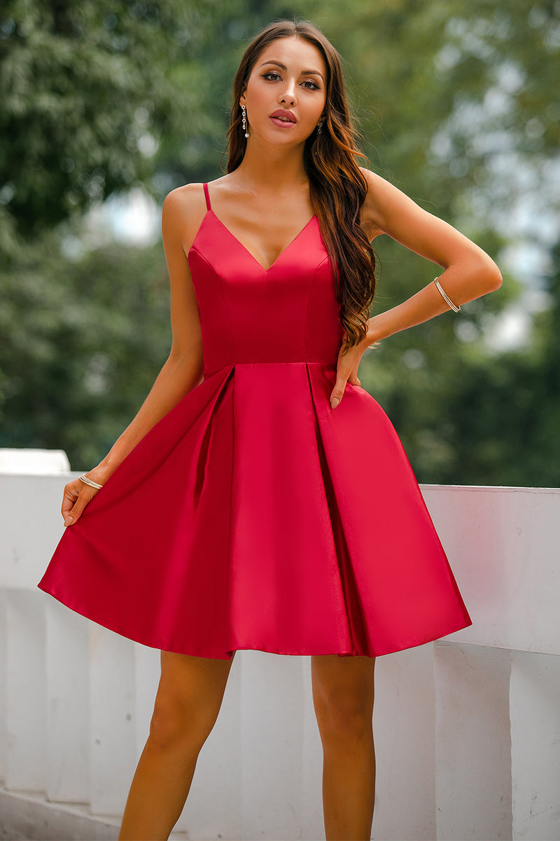 Load image into Gallery viewer, Red A-Line Dress