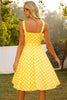 Load image into Gallery viewer, Yellow Polka Dots 1950s Sundress
