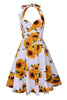 Load image into Gallery viewer, Halter Printed 1950s Pin Up Dress