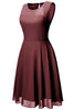 Load image into Gallery viewer, Burgundy Vintage Dress with Keyhole