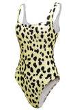 Grey Leopard Printed Swimsuits