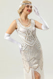 Sequin Fringe 1920s Dress