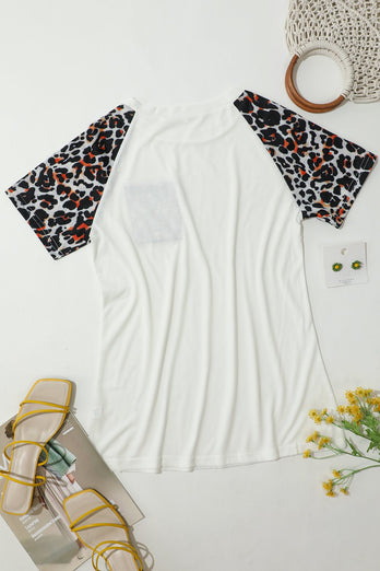 Round Neck Leopard Print T-Shirt