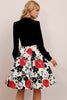 Load image into Gallery viewer, Patchwork Long Sleeves Printed Dress