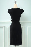 Bodycon Cap Sleeves 1960s Dress