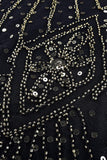 Black Long 1920s Sequins Flapper Dress