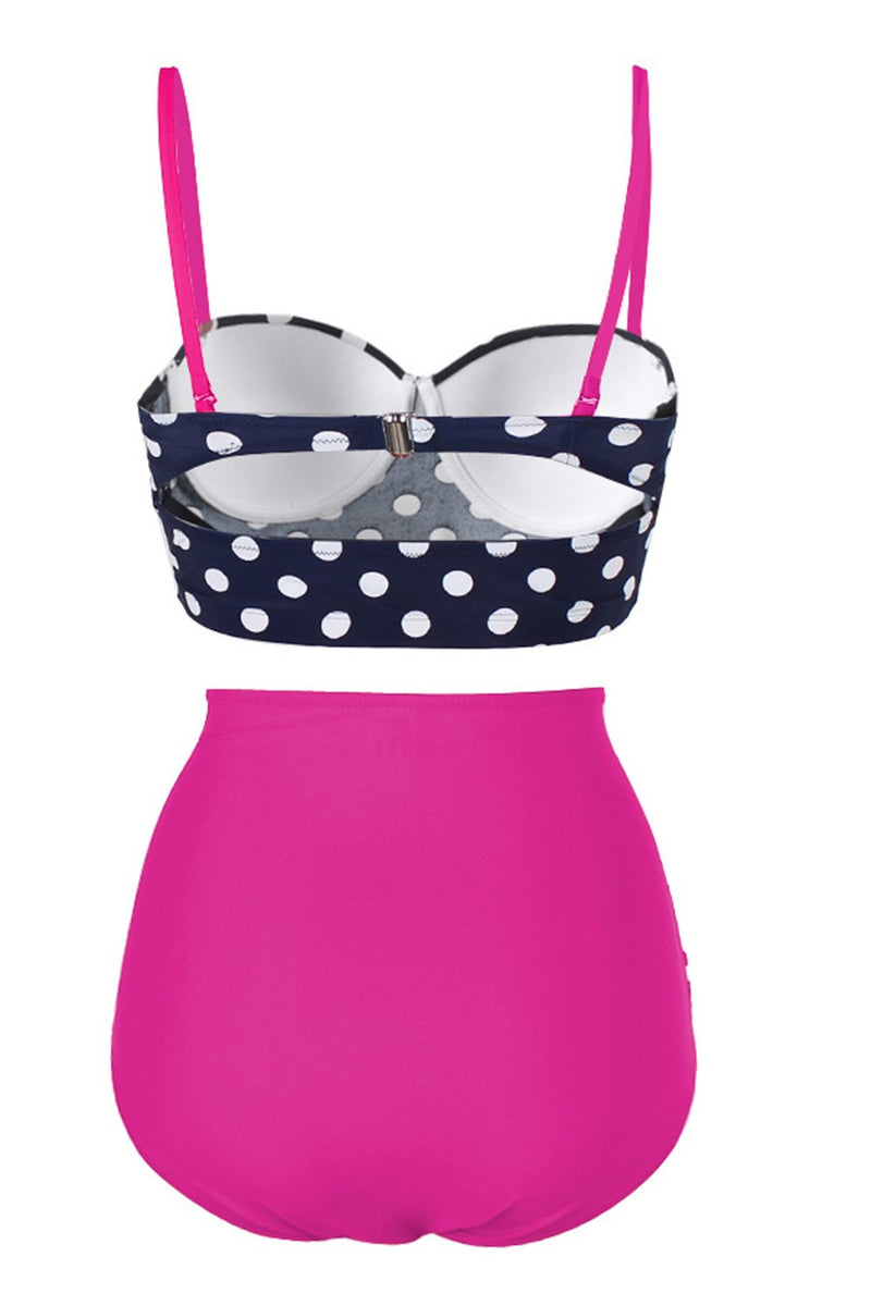 Load image into Gallery viewer, Vintage Fuchsia Spaghetti Straps Swimwear