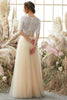Load image into Gallery viewer, Champagne Two-Piece Long Prom Dress