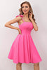 Load image into Gallery viewer, Pink Short Cocktail Dress with Bow