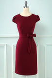 Bodycon Cap Sleeves 1960s Dress